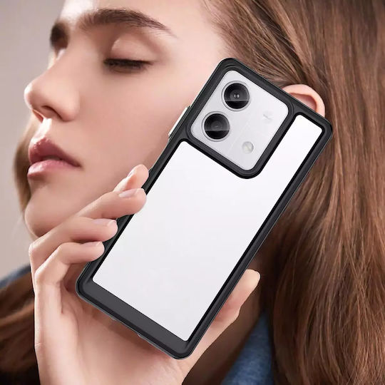 Hurtel Outer Space Back Cover Plastic With Neck Strap Black Redmi Note 13 Pro 5G / Poco X6
