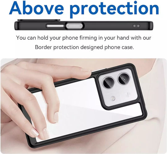 Hurtel Outer Space Back Cover Plastic With Neck Strap Black Redmi Note 13 Pro 5G / Poco X6