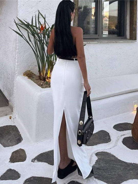 Set with Skirt in White color