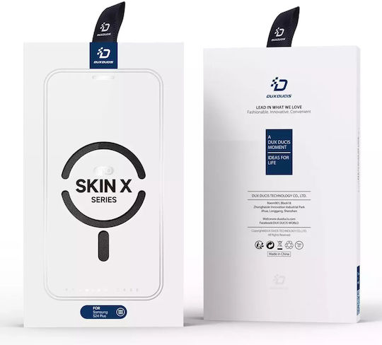Dux Ducis Skin X Pro Back Cover Piele / Plastic Magnetic Negru (Galaxy S24+)