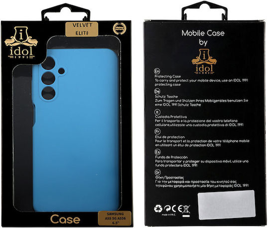 Idol 1991 Velvet Elite Umschlag Rückseite Silikon Wasserdichte Blaue Hülle Für Samsung A55 5G A556