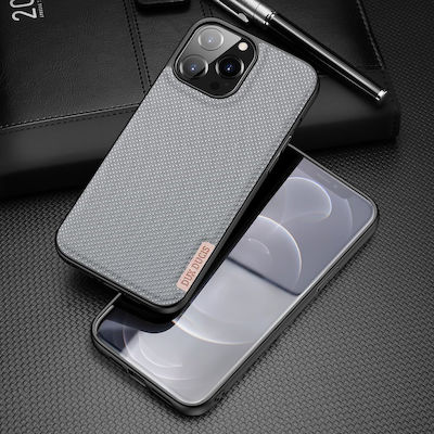 Dux Ducis Fino Back Cover Plastic / Silicone / Fabric Gray (iPhone 13 Pro Max)