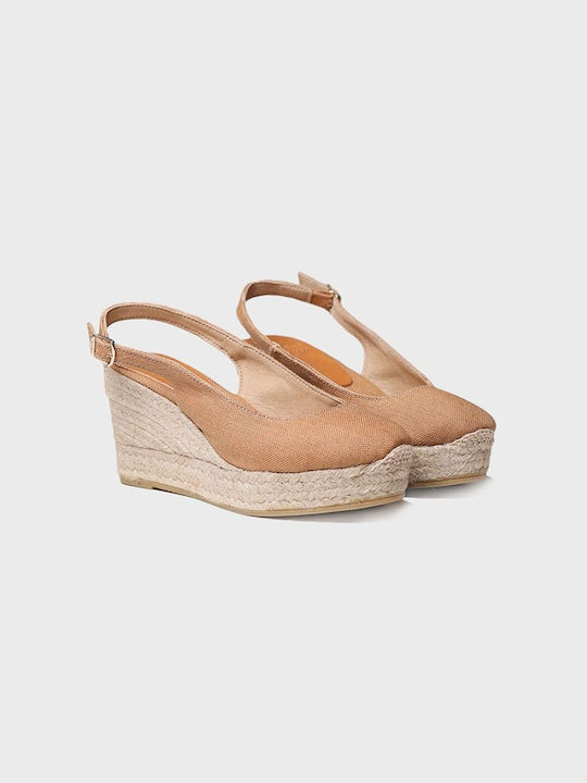 Toni Pons Women's Fabric Platform Espadrilles Tabac Brown