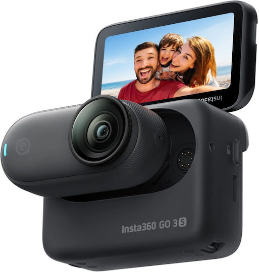 Insta360 GO 3S Standard Edition 64GB Action Camera 4K Ultra HD 360° Capture Underwater Midnight Black with Screen 2" and Wi-Fi Black