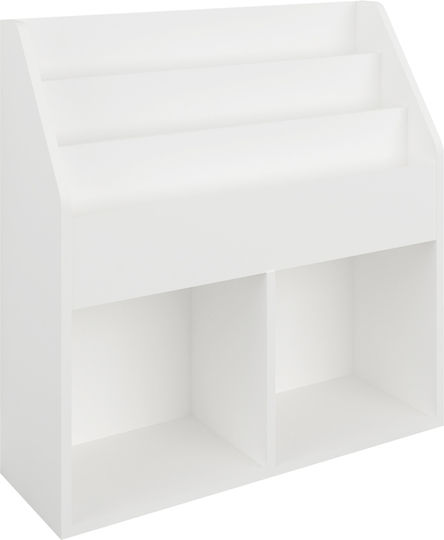 Lugo Bibliotecă pardoseală Lemn Alb 72x31x79cm