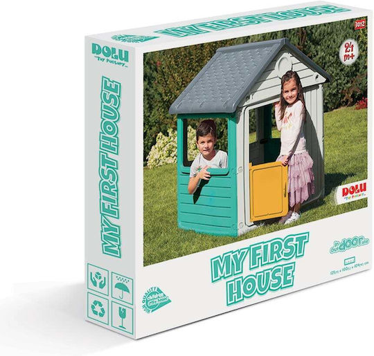 Dolu Kunststoff Kinder Spielhaus Garten My First House Weiß 125x100x104cm