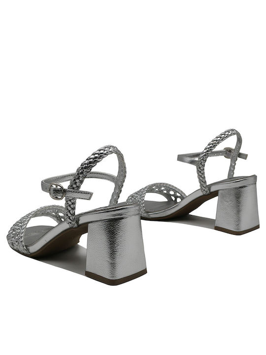 Menbur Damen Sandalen in Silber Farbe