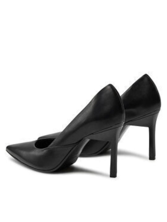 Leather Black Heels