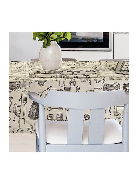 Das Home Runner 0721 Cream, Black 45x140cm