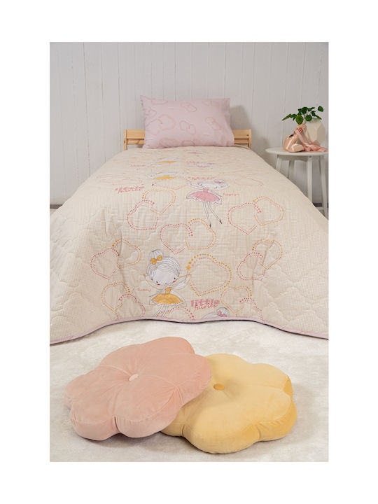 Set de cearceafuri Naf Naf Fairies 353 crem roz, 100% bumbac