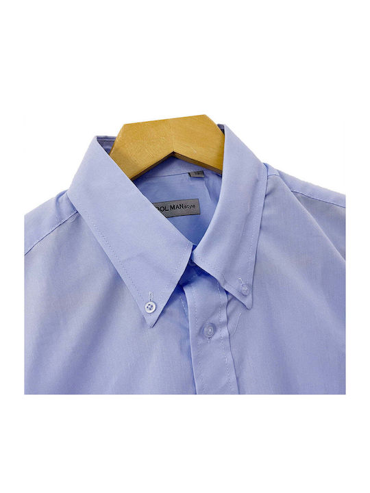 Men's Cotton Short-Sleeve Shirts with Pocket