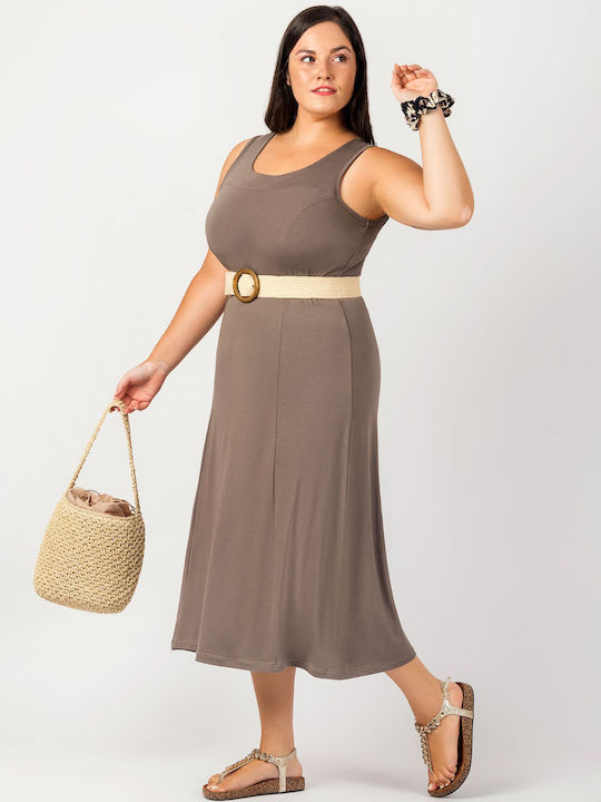 Elastic Women's Belt Beige