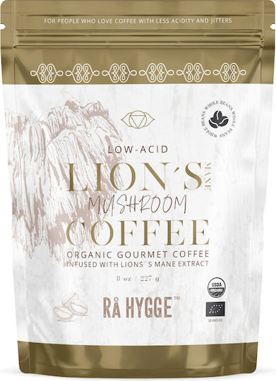 Rå Hygge Bio Lions Mane Coffee Whole Beans 227g