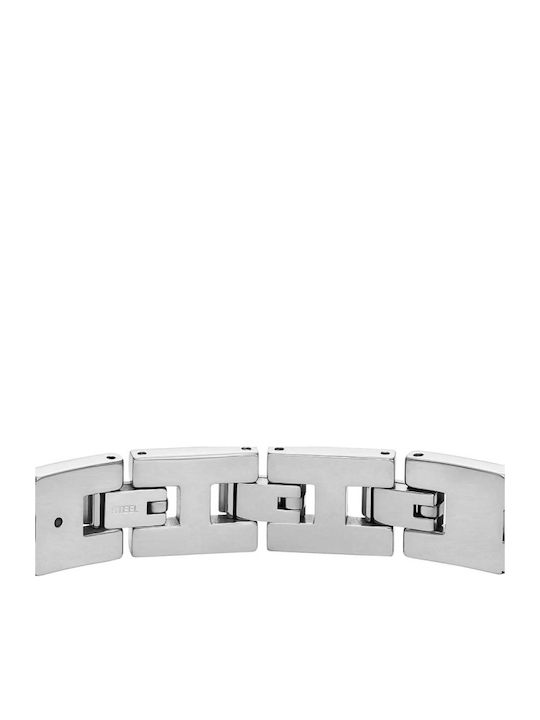Fossil D-link Ανδρικό Βραχιόλι από Ατσάλι 22cm