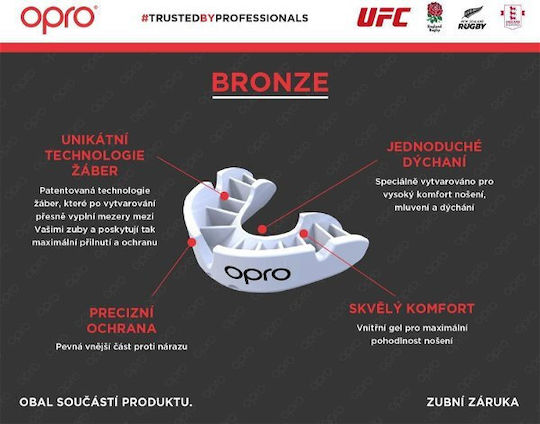 Opro Bronze Schutzmaske für den Mund Senior Schwarze mit Etui