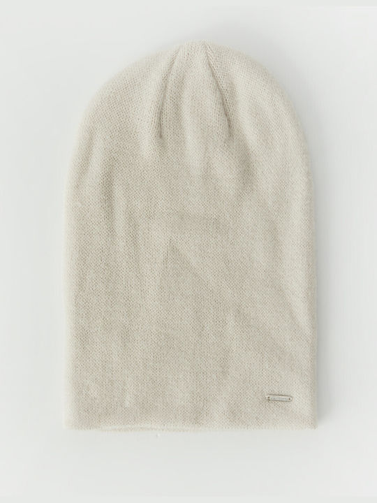 Diverse System Beanie Unisex Beanie Knitted in White color