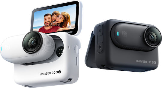 Insta360 GO 3S Standard Edition 128GB Action Camera 4K Ultra HD 360° Capture Underwater with Screen 2" and Wi-Fi Black
