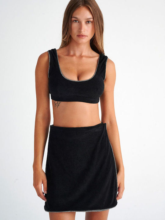 SugarFree Mini Φούστα Φάκελος σε Μαύρο χρώμα