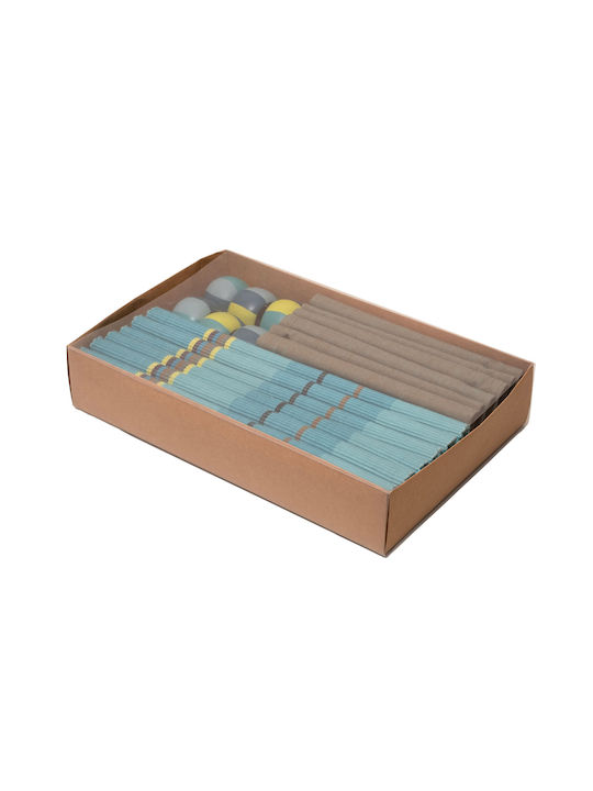 Viopros Πετσέτα Φαγητού Βαμβακερή Σετ 18τμχ Turquoise 33x50εκ.