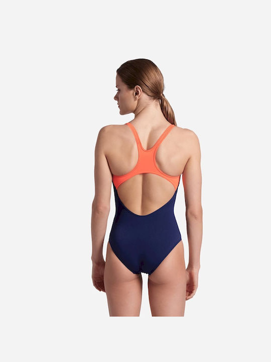 Arena Athletic One-Piece Swimsuit with Open Back Blue