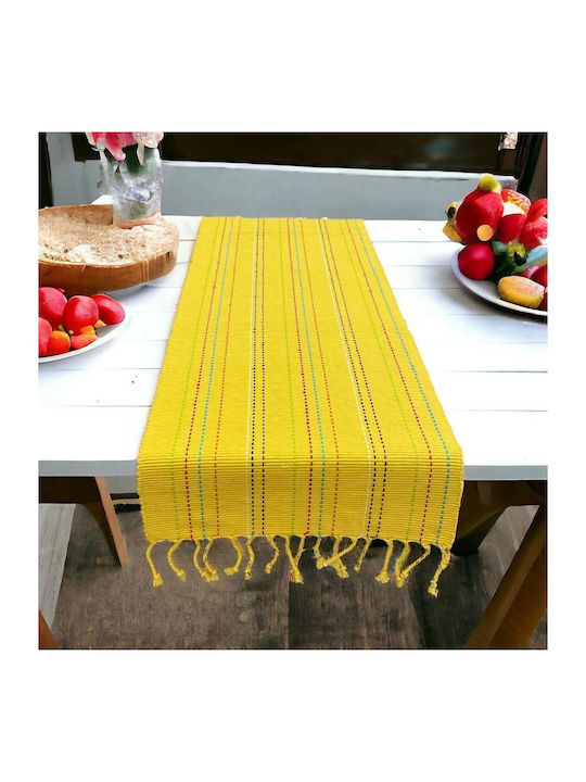 Linea Home Ν830 Cotton Tablecloth Runner Κίτρινο 33x150cm