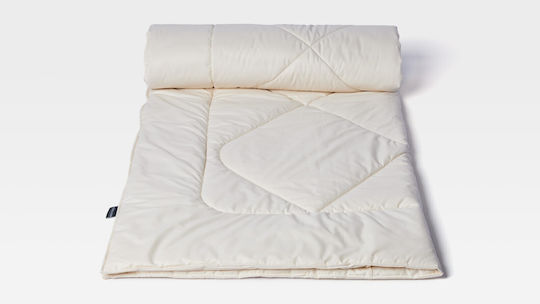 Valeria Home Einzelne Wollene Steppdecke 160x220cm Merino Sommer 200 GSM