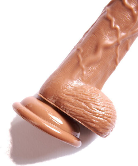 Sweetvibes Ρεαλιστικό Dildo με Βεντούζα Καφέ 18cm