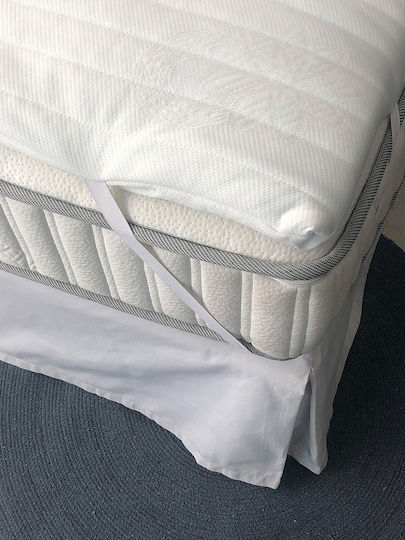 Palamaiki Mattress Topper White Comfort King Size Foam with Removable Cover 180x200x4cm