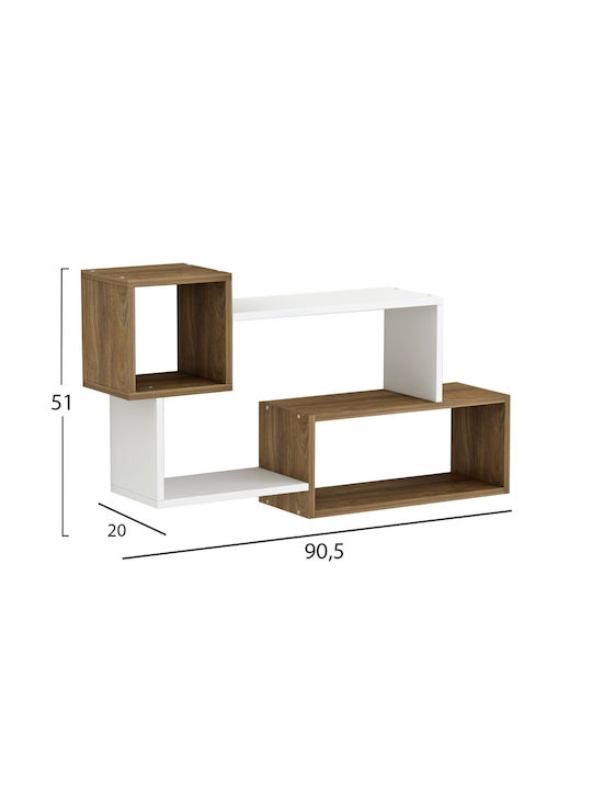 Regal Wand Tanner Melamine In natural-white 90.5x20x51cm