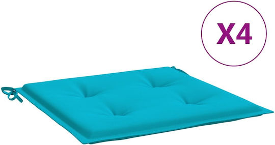 vidaXL Garden Chair Cushions Turquoise 4 Pieces