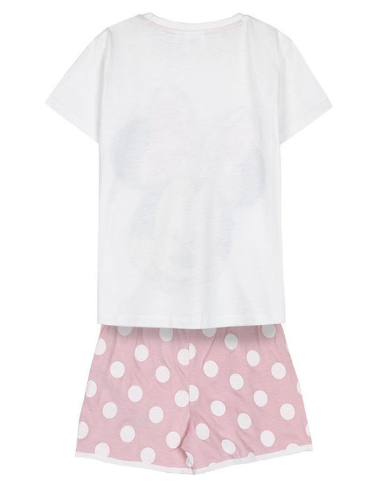 Disney Παιδική Πιτζάμα Καλοκαιρινή λευκό Minnie Mouse Disney Παιδική Πιτζάμα Καλοκαιρινή λευκό Minnie Mouse