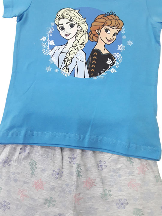 Disney Kids' Pajamas Summer Blue Elsa Anna Blue