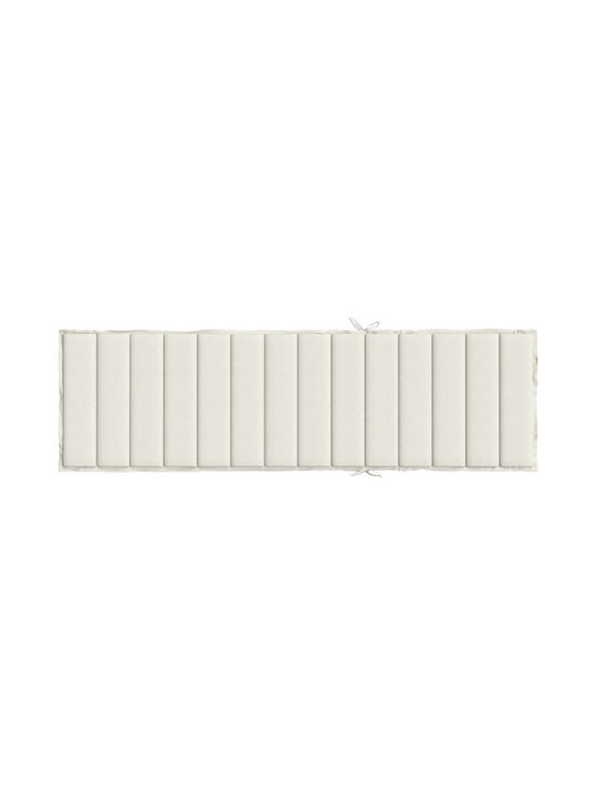 vidaXL Sunbed Cushion with Backrest Cream 60x200cm