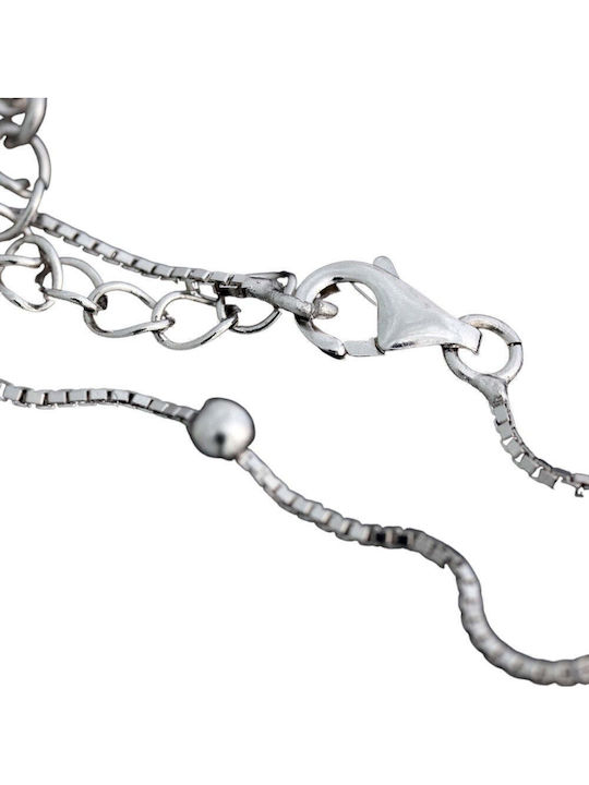 Adjustable Rhodium-plated 925 Silver Bracelet