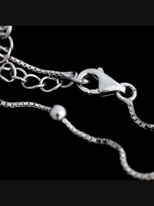 Adjustable Rhodium-plated 925 Silver Bracelet