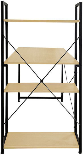 Дървено Бюро с Библиотека Melamine Бук с Метални Крака 120x60x75см EO411,1