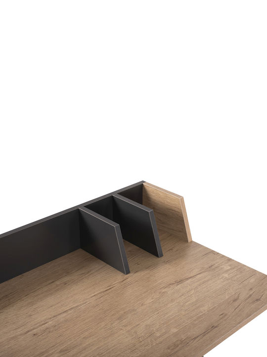 Schreibtisch Holz Grey / Natural mit Metallbeinen 90x50x78cm