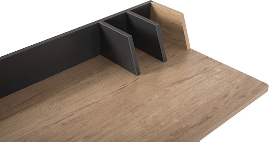 Schreibtisch Holz Grey / Natural mit Metallbeinen 90x50x78cm