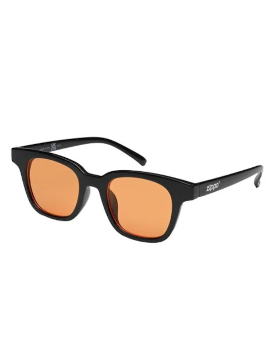 Zippo Sunglasses with Black Plastic Frame and Orange Lens OB106-11