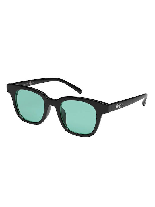 Zippo Sunglasses with Black Plastic Frame and Green Lens OB106-12