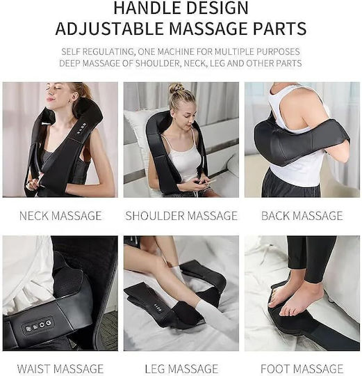 ikonka Massage Device Shiatsu for the Neck, the Head, the Back, the Legs & the Body against Cellulite with Heating Function