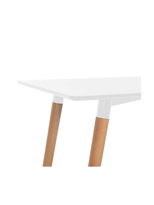 Minimal Tisch Küche Holz Weiß 120x80x73cm