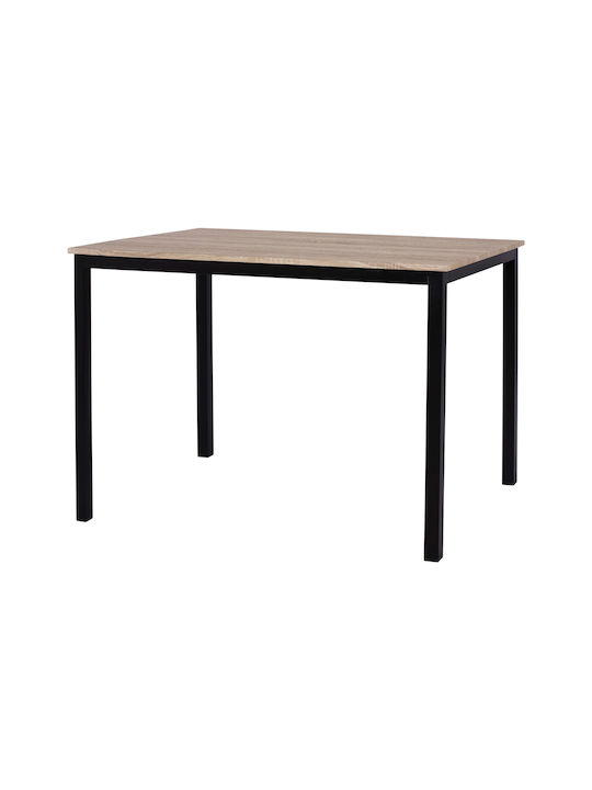 Panya Table Kitchen Wooden with Metal Frame Sonoma 110x70x76cm