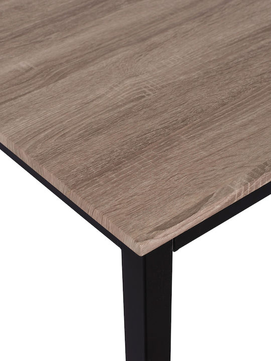 Panya Table Kitchen Wooden with Metal Frame Sonoma 110x70x76cm