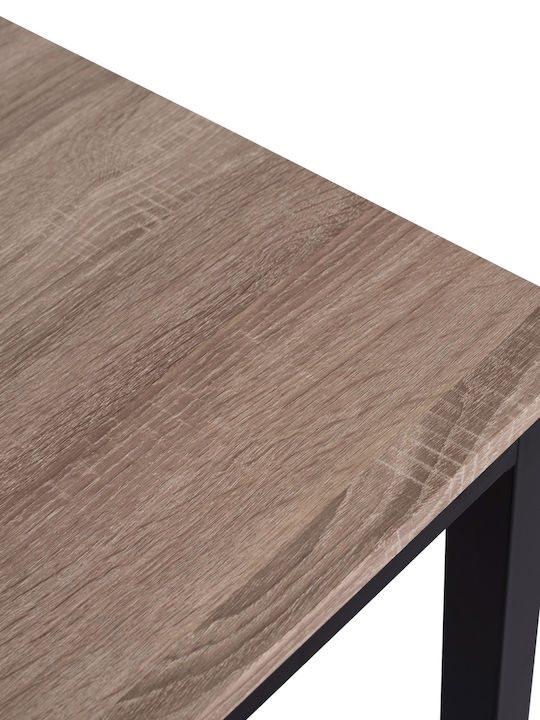 Panya Table Kitchen Wooden with Metal Frame Sonoma 110x70x76cm