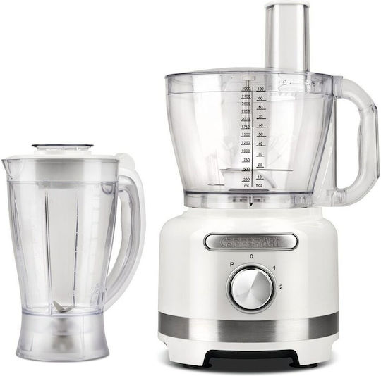G3Ferrari G20099 Multifunctional Food Processor 1000W with Pot 3lt and Jug Blender White