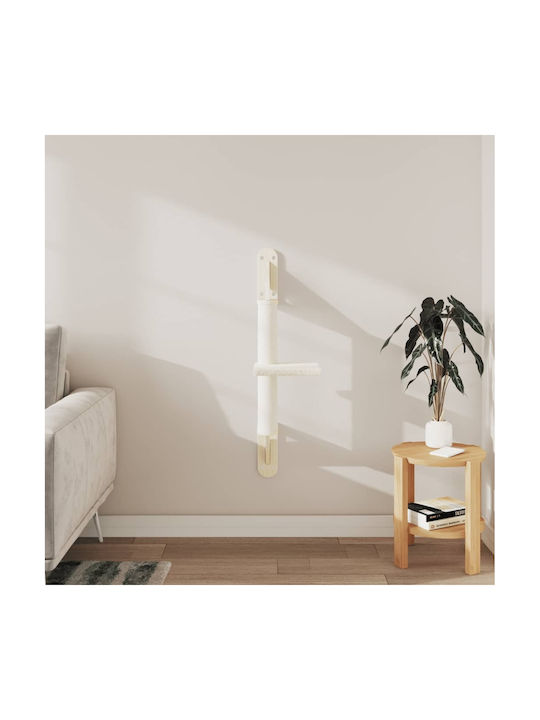 vidaXL Scratching Post Cat Trees Beige Wall Mounted 22x33.5x85.5cm