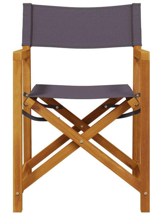 Regiestuhl Hölzernes Dark Grey 4Stück 54x53.5x85.5εκ.