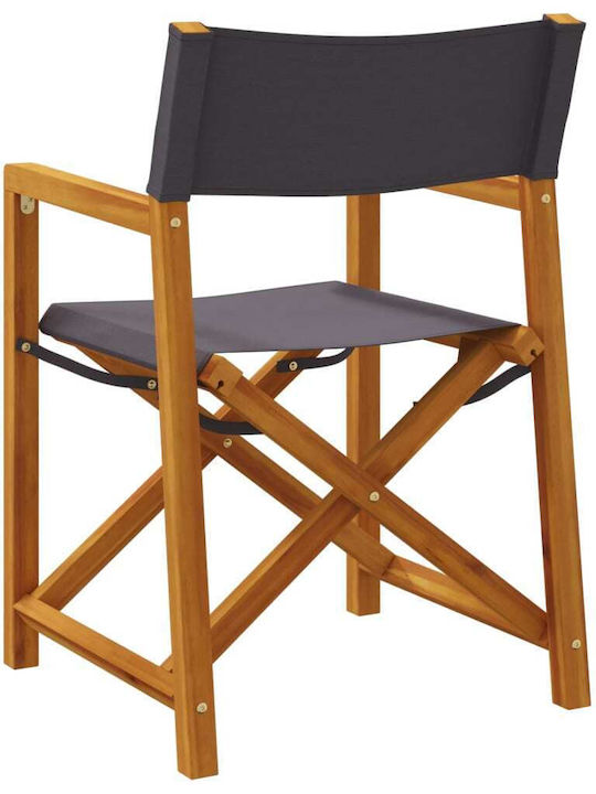 Regiestuhl Hölzernes Dark Grey 4Stück 54x53.5x85.5εκ.