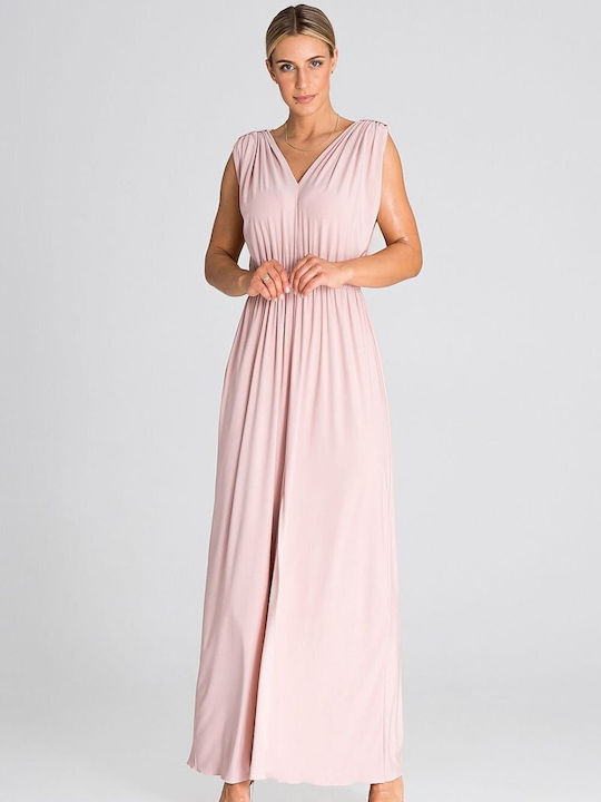 Figl Maxi Evening Dress with Slit Black